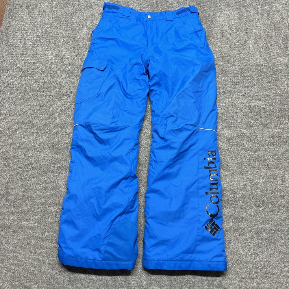 Columbia Ski Pants Youth XL 18/20 Blue Omni-Heat Omni-Tech Insulated Winter Snow